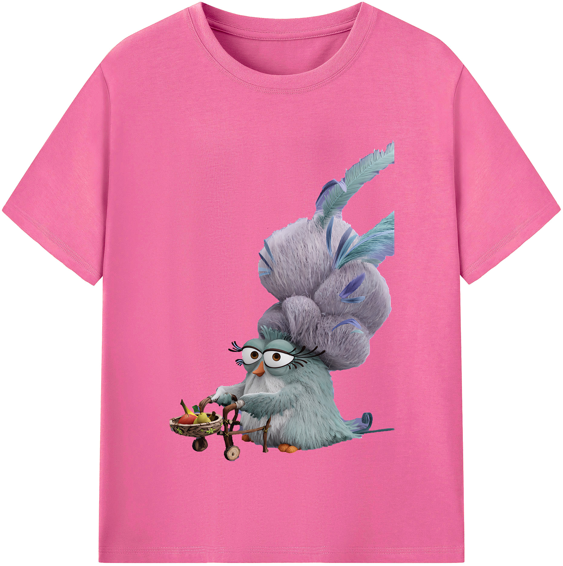 （画像用） Angry Birds アングリーバード レディースカジュアルプリントTシャツ（綿100％）